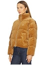 view 3 of 5 Quilted Corduroy Down Jacket in Tan