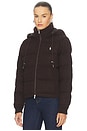 view 3 of 6 Cable Knit Wool Cashmere Quilted Jacket in Walnut Brown Melange