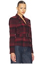 view 2 of 4 Belted Tweed Jacket in 1967 Red Multi Plaid
