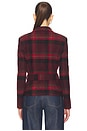 view 3 of 4 Belted Tweed Jacket in 1967 Red Multi Plaid