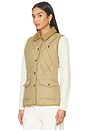 view 3 of 6 Matte Fine Polyester Woven Vest Coat in Desert Khaki