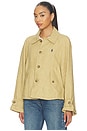 view 3 of 5 Linen Windbreaker Jacket in Classic Camel