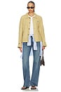 view 5 of 5 Linen Windbreaker Jacket in Classic Camel