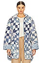 view 1 of 5 Patchwork Coat in Patchwork Chambray