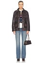 view 5 of 5 Cow Leather Jacket in Dark Chocolate