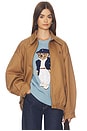 view 1 of 6 Cotton Twill Bomber Jacket in Tan