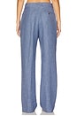 view 4 of 6 Linen Cotton Twill Wide Leg Pant in Blue