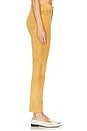 view 3 of 6 Suede Relaxed Straight Pant in Gold Dust