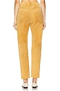 view 4 of 6 Suede Relaxed Straight Pant in Gold Dust