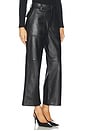 view 2 of 6 Lux Lambskin Ankle Wide Leg Pants in Black