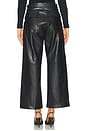 view 4 of 6 Lux Lambskin Ankle Wide Leg Pants in Black