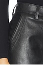 view 6 of 6 Lux Lambskin Ankle Wide Leg Pants in Black