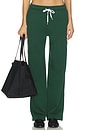 view 1 of 6 Drawstring Fleece Wide Leg Sweatpant in Northwest Pine