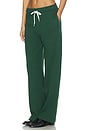 view 3 of 6 Drawstring Fleece Wide Leg Sweatpant in Northwest Pine