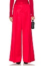 view 1 of 6 Pleated Satin Wide Leg Pant in Rl 2000 Red