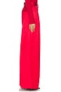 view 3 of 6 Pleated Satin Wide Leg Pant in Rl 2000 Red