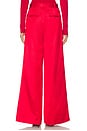 view 4 of 6 Pleated Satin Wide Leg Pant in Rl 2000 Red