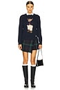view 5 of 6 Twill Mini Wrap Skirt in Tartan