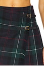 view 6 of 6 Twill Mini Wrap Skirt in Tartan