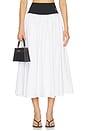 view 1 of 6 Midi A-line Skirt in White