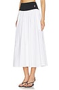 view 3 of 6 Midi A-line Skirt in White