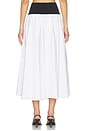 view 4 of 6 Midi A-line Skirt in White