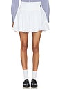 view 1 of 6 Poplin Mini A Line Skirt in White