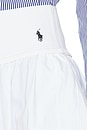 view 6 of 6 Poplin Mini A Line Skirt in White