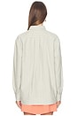 view 3 of 5 Oxford Long Sleeve Collared Sport Shirt in Green & Pink