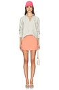 view 4 of 5 Oxford Long Sleeve Collared Sport Shirt in Green & Pink