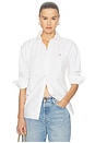 view 1 of 5 Long Sleeve Button Front Shirt in White