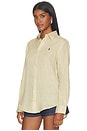 view 2 of 5 Linen Button Front Shirt in Dune Tan