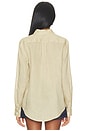 view 4 of 5 Linen Button Front Shirt in Dune Tan