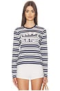 view 1 of 5 T-SHIRT RAS DU COU MANCHES LONGUES in Newport Navy & Nevis