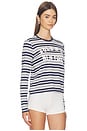 view 2 of 5 T-SHIRT RAS DU COU MANCHES LONGUES in Newport Navy & Nevis