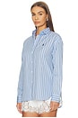view 2 of 5 BLUSA DE ALGODÓN DE MANGA LARGA in Light Blue & White Multi