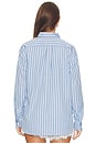 view 4 of 5 BLUSA DE ALGODÓN DE MANGA LARGA in Light Blue & White Multi