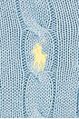 view 5 of 5 ПОЛО С КОСОЙ ВЯЗКОЙ in Powder Blue