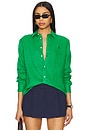 view 1 of 4 Classic Fit Linen Shirt in Bright Clover