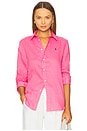 view 1 of 5 Classic Fit Linen Shirt in Hot Fuchsia