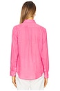 view 3 of 5 Classic Fit Linen Shirt in Hot Fuchsia
