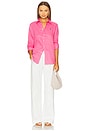 view 4 of 5 Classic Fit Linen Shirt in Hot Fuchsia