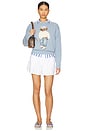 view 4 of 5 Linen Long Sleeve Shirt in Blue & White