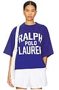 view 1 of 4 Jersey Knit Crew Neck Top in Bright Navy