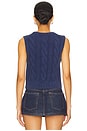 view 3 of 4 Cotton Sleveless Crew Vest in Midnight Royal