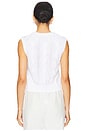 view 3 of 4 Sleeveless Vest Top in White
