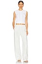 view 4 of 4 Sleeveless Vest Top in White
