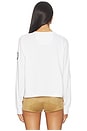 view 3 of 5 Cotton Jersey Crewneck Long Sleeve T-shirt in White