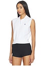 view 2 of 5 Pima Cotton Sleeveless Polo in White