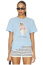 view 1 of 4 Cotton Jersey Short Crew Neck T-shirt in Baby Blue